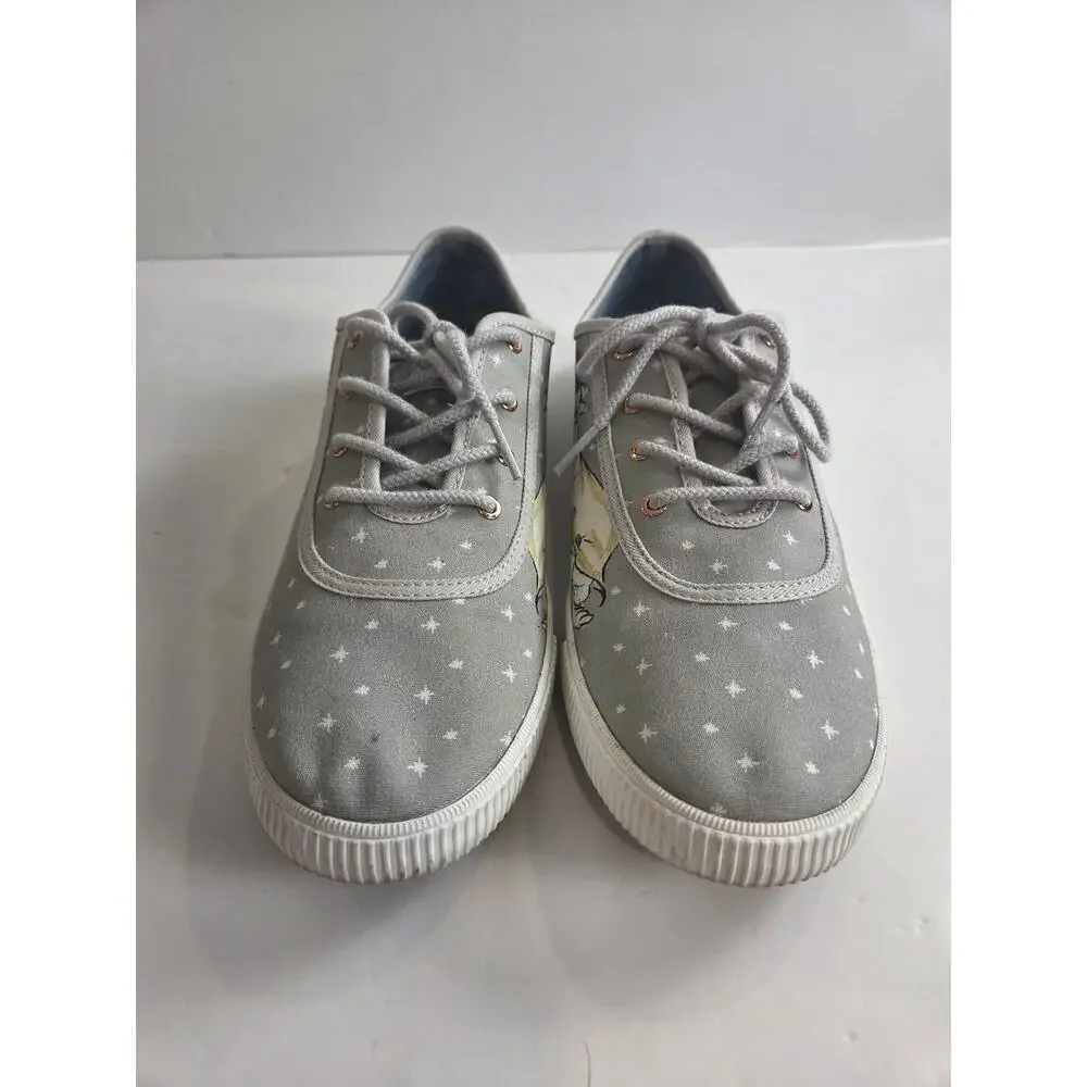 Disney Toms Shoes Women’s Sz 9.5 Dopey Gray Snow White Seven Dwarfs